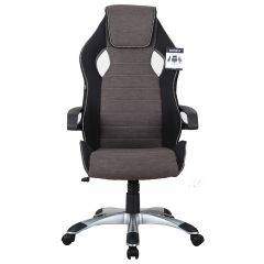 Кресло компьютерное BRABIX Techno GM-002 (ткань) черное/серое, вставки белые (531815) в Губахе - gubaha.mebel24.online | фото 3