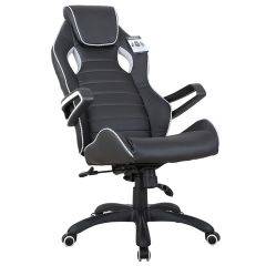 Кресло компьютерное BRABIX Techno Pro GM-003 (экокожа черное/серое, вставки серые) 531814 в Губахе - gubaha.mebel24.online | фото 4
