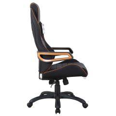 Кресло компьютерное BRABIX Techno Pro GM-003 (ткань черное/серое, вставки оранжевые) 531813 в Губахе - gubaha.mebel24.online | фото 3