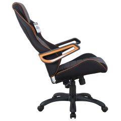Кресло компьютерное BRABIX Techno Pro GM-003 (ткань черное/серое, вставки оранжевые) 531813 в Губахе - gubaha.mebel24.online | фото 4