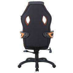 Кресло компьютерное BRABIX Techno Pro GM-003 (ткань черное/серое, вставки оранжевые) 531813 в Губахе - gubaha.mebel24.online | фото 5