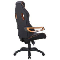 Кресло компьютерное BRABIX Techno Pro GM-003 (ткань черное/серое, вставки оранжевые) 531813 в Губахе - gubaha.mebel24.online | фото 6