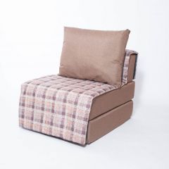 Кресло-кровать бескаркасное Харви (коричневый-квадро беж) в Губахе - gubaha.mebel24.online | фото