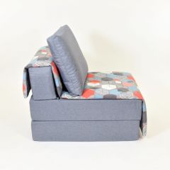 Кресло-кровать бескаркасное Харви (серый-геометрия слейт) в Губахе - gubaha.mebel24.online | фото 3