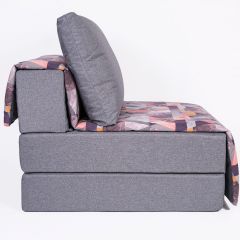 Кресло-кровать бескаркасное Харви (серый-сноу манго) в Губахе - gubaha.mebel24.online | фото 3