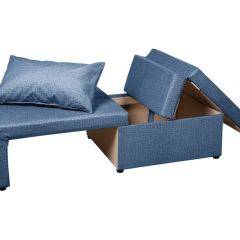 Кресло-кровать Милена (синий) Велюр в Губахе - gubaha.mebel24.online | фото 3