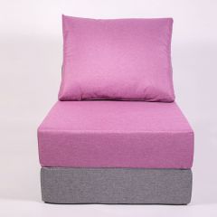 Кресло-кровать-пуф бескаркасное Прайм (сиреневый-серый) в Губахе - gubaha.mebel24.online | фото 2