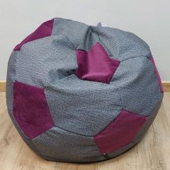 Кресло-мешок Мяч M (Twist Black-Shaggy Wine) в Губахе - gubaha.mebel24.online | фото