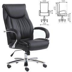 Кресло офисное BRABIX "Advance EX-575" (хром/экокожа/черное) 531825 в Губахе - gubaha.mebel24.online | фото 1