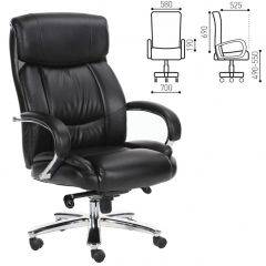 Кресло офисное BRABIX "Direct EX-580" (хром/рециклированная кожа/черное) 531824 в Губахе - gubaha.mebel24.online | фото