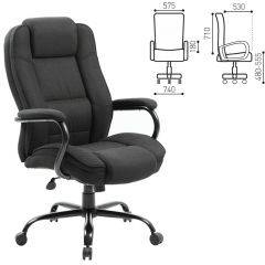 Кресло офисное BRABIX "Heavy Duty HD-002" (ткань/черное) 531830 в Губахе - gubaha.mebel24.online | фото 3