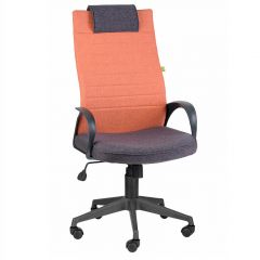 Кресло Квест HOME (Ткань КФ-28/КФ-13) оранжевый-сливовый в Губахе - gubaha.mebel24.online | фото