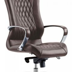 Кресло руководителя Бюрократ _AURA/BROWN коричневый в Губахе - gubaha.mebel24.online | фото