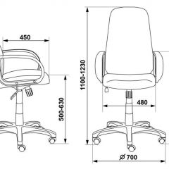 Кресло руководителя Бюрократ CH-808AXSN/G темно-серый 3C1 в Губахе - gubaha.mebel24.online | фото 3