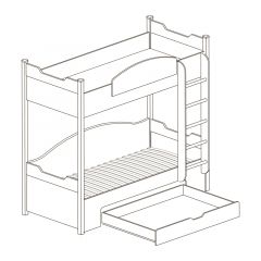 Кровать 2-х ярусная №421 Прованс в Губахе - gubaha.mebel24.online | фото 2