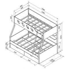 Кровать двухъярусная ДЕЛЬТА-20.02 в Губахе - gubaha.mebel24.online | фото 5