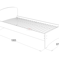 Кровать-2 одинарная (800*1900) в Губахе - gubaha.mebel24.online | фото 2
