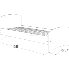 Кровать-4 одинарная (900*1900) в Губахе - gubaha.mebel24.online | фото 2