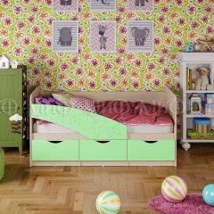 Кровать Бабочки (Салатовый матовый) 1600 в Губахе - gubaha.mebel24.online | фото 1