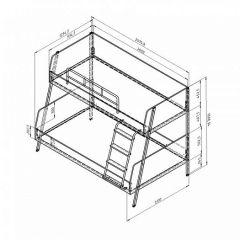 Кровать двухъярусная Дельта Лофт-20.02.04 Белый в Губахе - gubaha.mebel24.online | фото 2