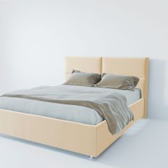 Кровать Корсика с ПМ 800 (экокожа бежевая) в Губахе - gubaha.mebel24.online | фото 2