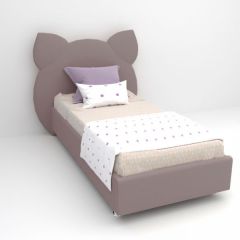 Кровать Котя с ортопедическим основанием 1200 (велюр темно-серый) в Губахе - gubaha.mebel24.online | фото