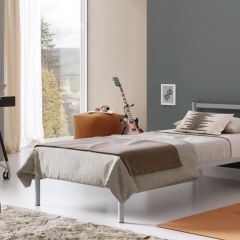 Кровать Мета с ортопедическим основанием 900 (серый) в Губахе - gubaha.mebel24.online | фото