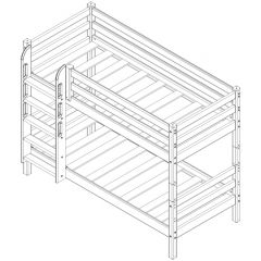 Кровать низкая с прямой лестницей Соня (Вариант 11) в Губахе - gubaha.mebel24.online | фото 4