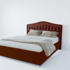 Кровать Нягань с ПМ 1200 (велюр бордо) в Губахе - gubaha.mebel24.online | фото 2