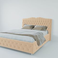 Кровать Нягань с ПМ 800 (экокожа бежевая) в Губахе - gubaha.mebel24.online | фото 2