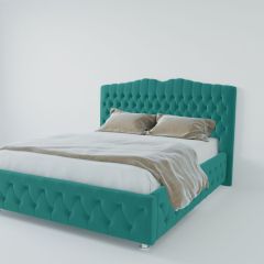 Кровать Нягань с ПМ 900 (велюр бирюзовый) в Губахе - gubaha.mebel24.online | фото 2