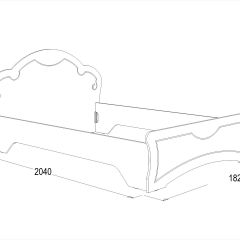 Кровать Ольга-10 МДФ (1600) без основания в Губахе - gubaha.mebel24.online | фото 2