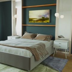 Кровать Подиум с ортопедическим основанием 1200 (велюр темно-серый) в Губахе - gubaha.mebel24.online | фото 3