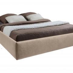 Кровать Подиум с ПМ 800 (велюр светло-серый) в Губахе - gubaha.mebel24.online | фото