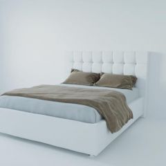 Кровать Венеция без основания 1200 (экокожа белая) в Губахе - gubaha.mebel24.online | фото