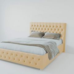 Кровать Версаль 1400 без основания (экокожа бежевый) в Губахе - gubaha.mebel24.online | фото