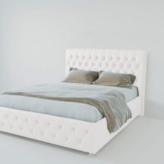 Кровать Версаль 1400 без основания (экокожа белый) в Губахе - gubaha.mebel24.online | фото