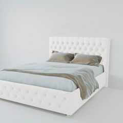Кровать Версаль 1600 без основания (экокожа белый) в Губахе - gubaha.mebel24.online | фото