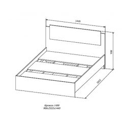 СОФИ СКР1400.1Кровать 1400 в Губахе - gubaha.mebel24.online | фото 2