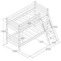 Кровать Сонечка 2-х ярусная (модульная) в Губахе - gubaha.mebel24.online | фото 4