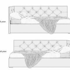 Кровать угловая Лэсли интерьерная +основание (120х200) в Губахе - gubaha.mebel24.online | фото 2