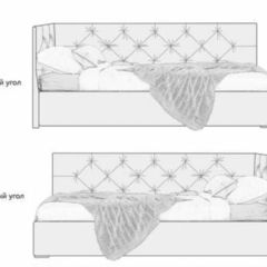 Кровать угловая Лилу интерьерная +основание (120х200) в Губахе - gubaha.mebel24.online | фото 2