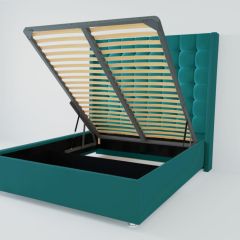 Кровать Венеция ЛЮКС с ПМ 900 (велюр бирюзовый) в Губахе - gubaha.mebel24.online | фото