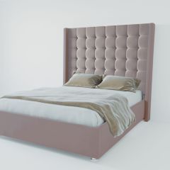 Кровать Венеция ЛЮКС с ПМ 900 (велюр темно-серый) в Губахе - gubaha.mebel24.online | фото 2