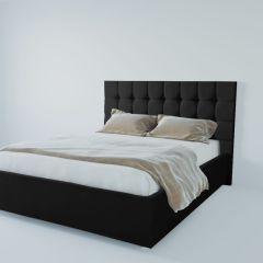 Кровать Венеция с ПМ 1600 (экокожа кольт ч) в Губахе - gubaha.mebel24.online | фото 2