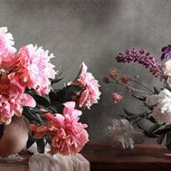 Кухонный фартук Цветы 316 МДФ матовый (3000) Flowers в Губахе - gubaha.mebel24.online | фото 1