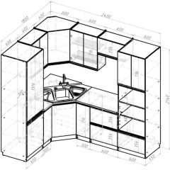 Кухонный гарнитур Адажио оптима 1800х2400 мм в Губахе - gubaha.mebel24.online | фото 2