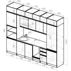 Кухонный гарнитур Амели люкс 3000 мм в Губахе - gubaha.mebel24.online | фото 2
