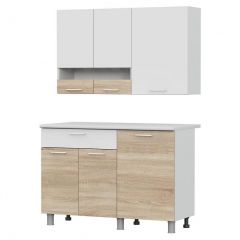 Кухонный гарнитур КГ-4 (1200) Белый/Дуб Сонома в Губахе - gubaha.mebel24.online | фото 2