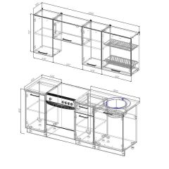 Кухонный гарнитур Лада 2000 (Стол. 26мм) в Губахе - gubaha.mebel24.online | фото 2